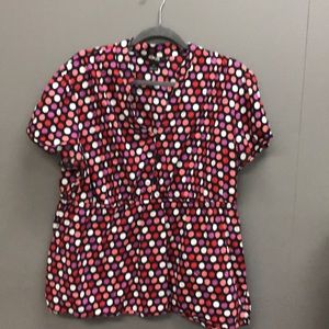 So Cute Flattering 18W Style & Co PolkaDot Top